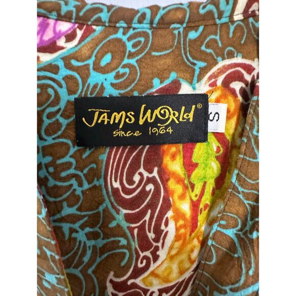 Jams World Jitterbug Women’s Top Size Small Button Front Tunic Art to Wear - Picture 9 of 10